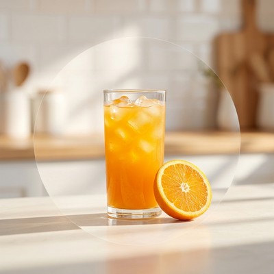 Calm focused energy on day one — a glass of Ashwavana iced drink in the morning